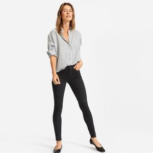 NWT Everlane Black Mid Rise Skinny Tall Jeans-Size 25